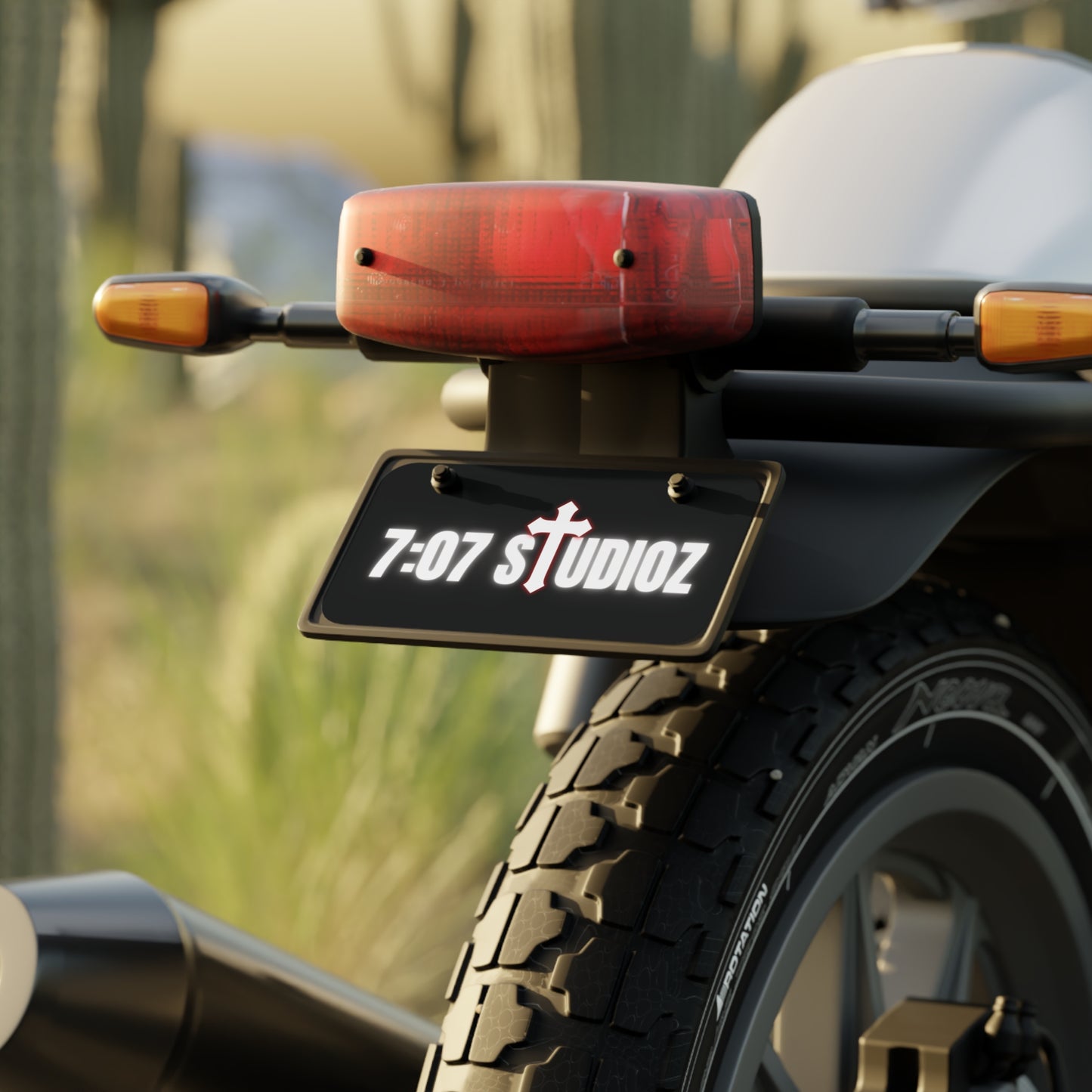 MINI BLACK 707 STUDIOZ VANITY PLATE